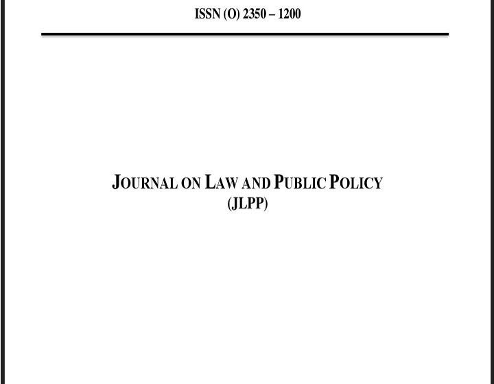  Journal of Law & Public Policy Vol-5 (2018) Sustainable Energy: Law and Policy in India