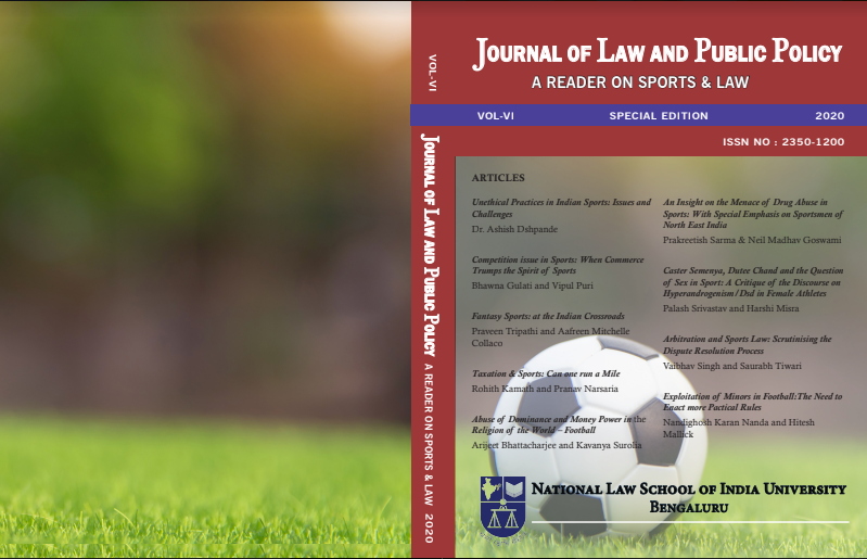  Journal on Law & Public Policy Vol.6 (2020)- A Reader on Sports and Law