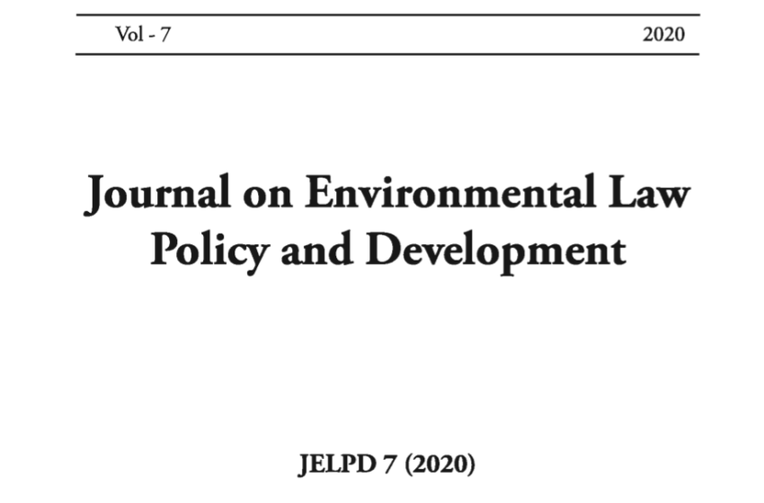  Journal on Environmental Law, Policy and Development Vol-7 (2020)