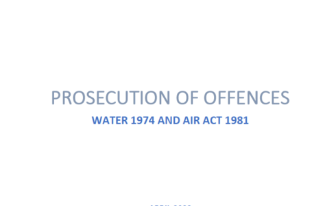 Report on Prosecution of Offences under the Water Act, 1974 and Air Act, 1981