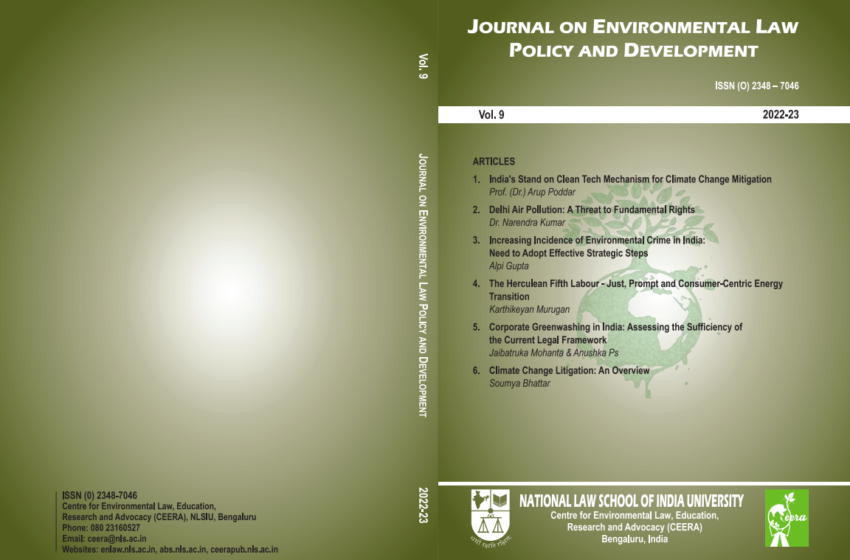  Journal on Environmental Law Policy and Development Vol-9 (2022-23)